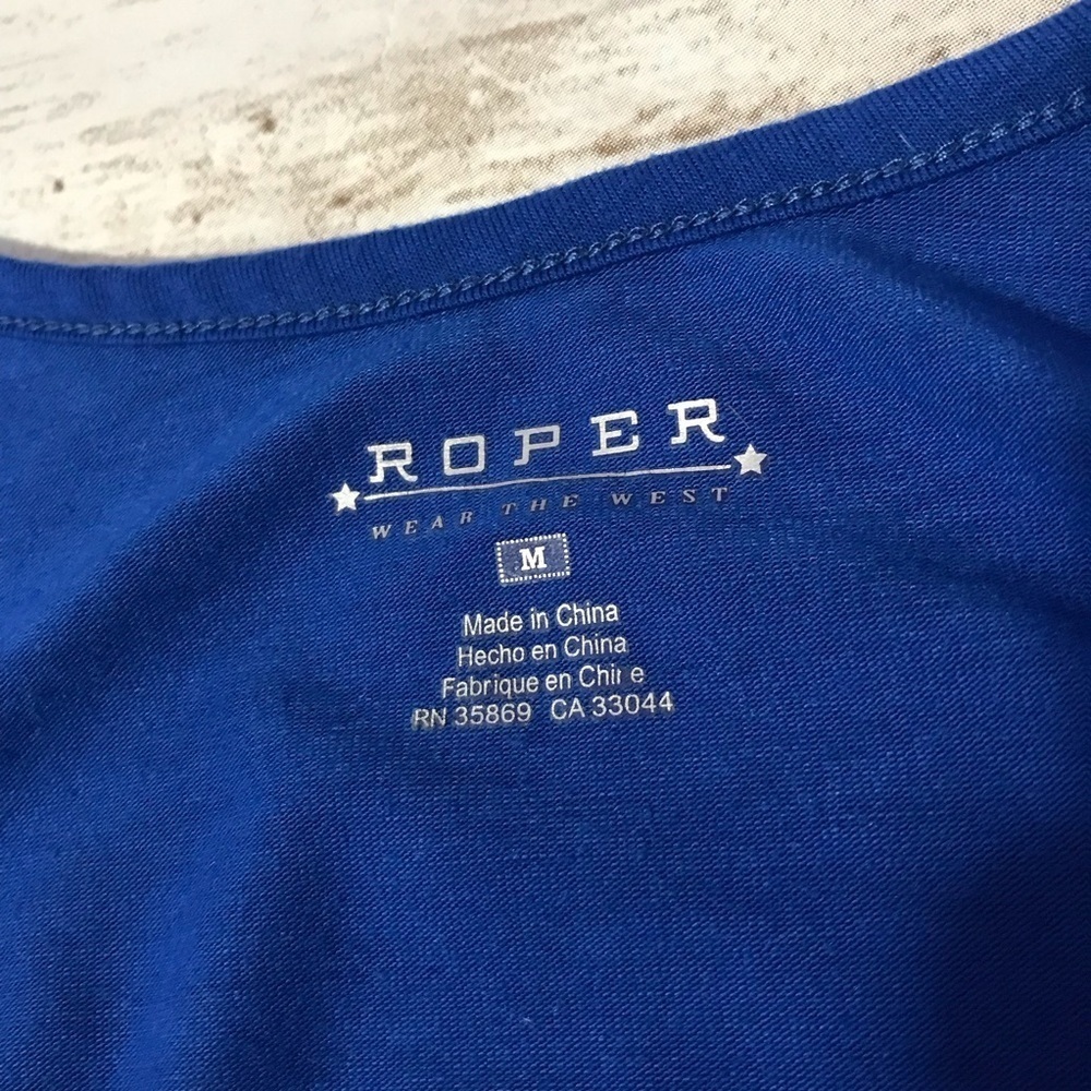 Roper Blue Arrow Screen print Tank Top Size medium - Picture 9 of 11